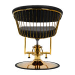 Sillón De Peluquería Hair System Lile Dorado Negro 3