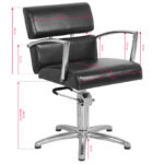 Sillón De Peluquería Negro Gabbiano En Bruselas 3