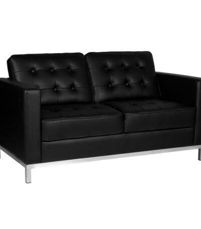 Sofá Gabbiano Para Sala De Espera Bm18019 Negro