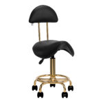 Cosmetic Stool 6001-G Gold Gold Black