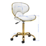 Taburete Cosmético Gabbiano Q-4599G Blanco 7