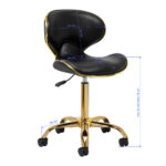 Taburete Cosmético Gabbiano Q-4599G Negro 7