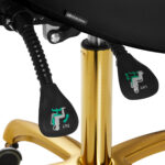 Taburete Cosmético Giovanni 1004 Dorado Y Negro 5