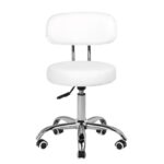 Taburete Cosmético Para Pedicura A-007 Blanco 1