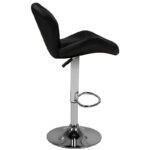 Taburete De Bar M01 Acolchado Ajustable Negro 1