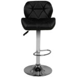 Taburete De Bar M01 Acolchado Ajustable Negro 3