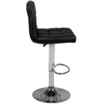Taburete De Bar M06 Acolchado Ajustable Negro 2