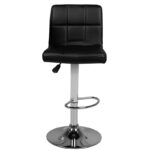 Taburete De Bar M06 Acolchado Ajustable Negro 3